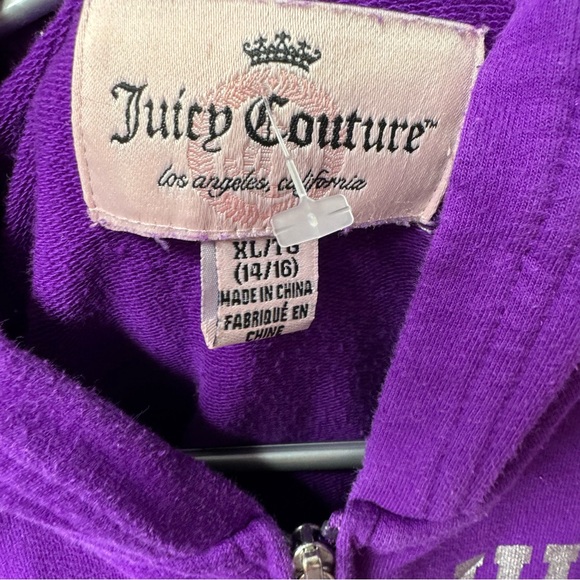 Juicy couture sweater ruffle frilly bottom peplum juicy J silver zipper pull Y2K - Picture 3 of 6